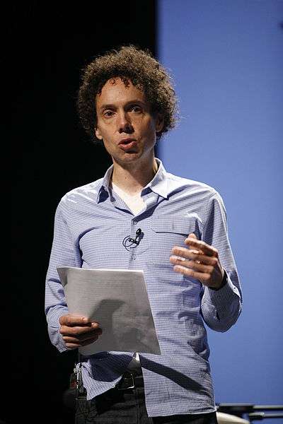 This is a portrait of Malcolm Gladwell.