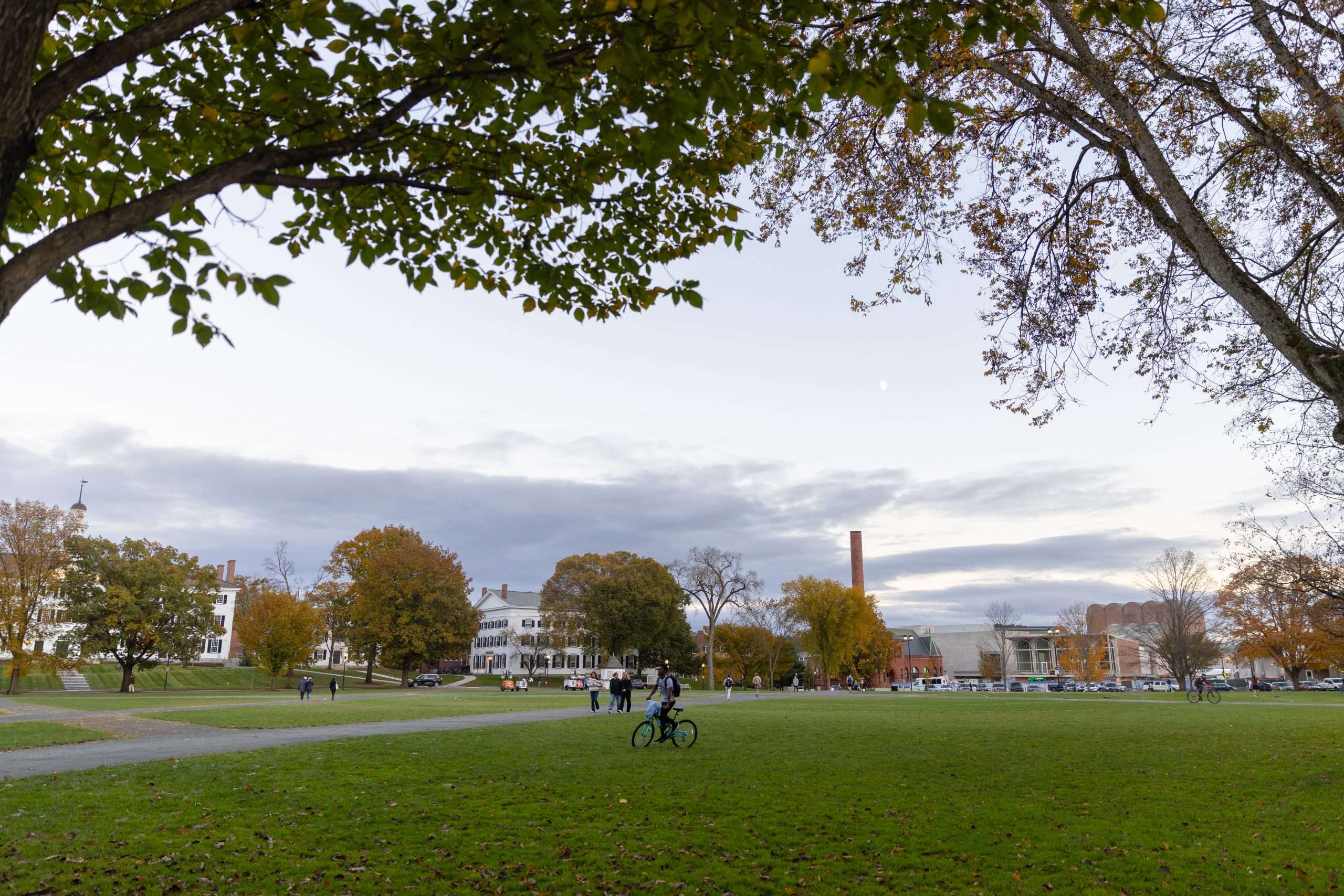 Students are featured on The Green at Dartmouth College.