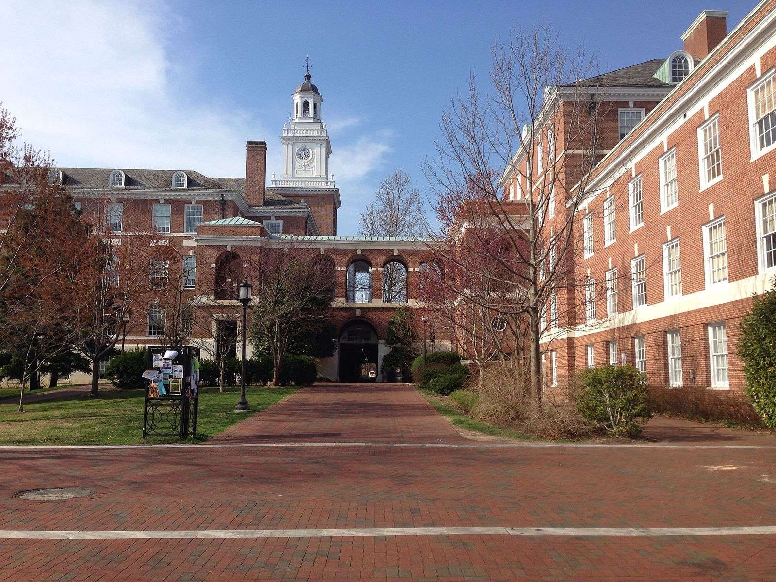 Gilman Hall is featured at Johns Hopkins University.