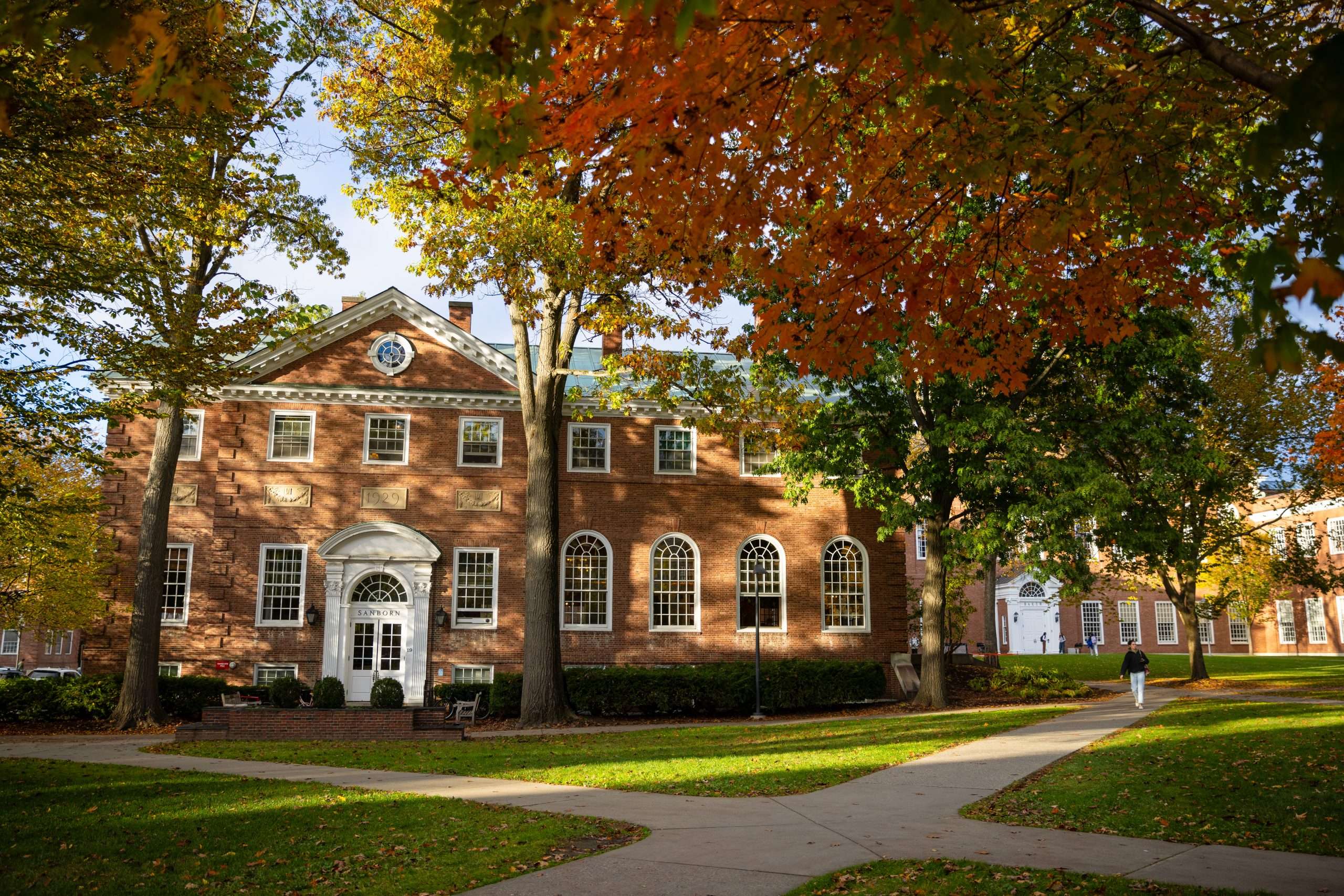 The outside of Sanborn Library is pictured at Dartmouth College.