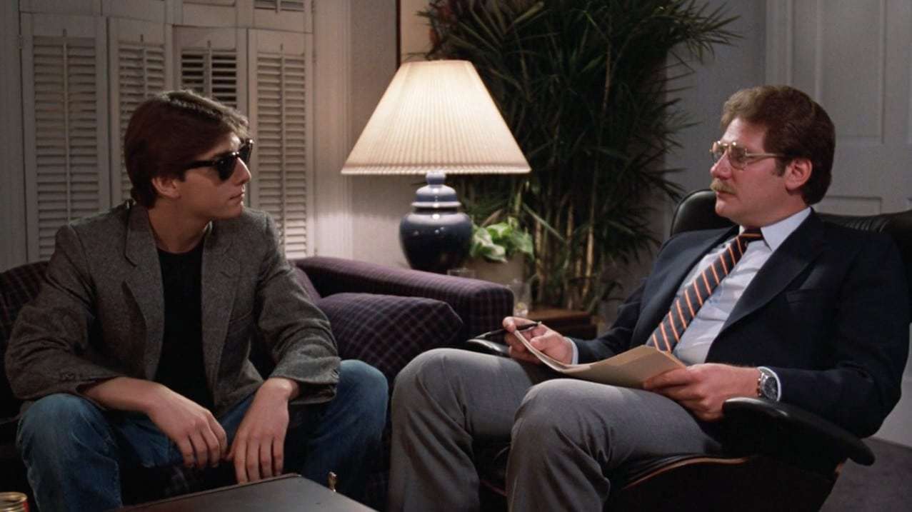 Tom Cruise's character in "Risky Business" is interviewed by a Princeton interviewer.