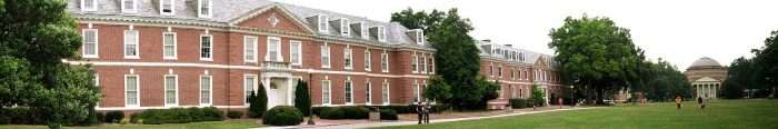 A panoramic shot of the University of Virginia.