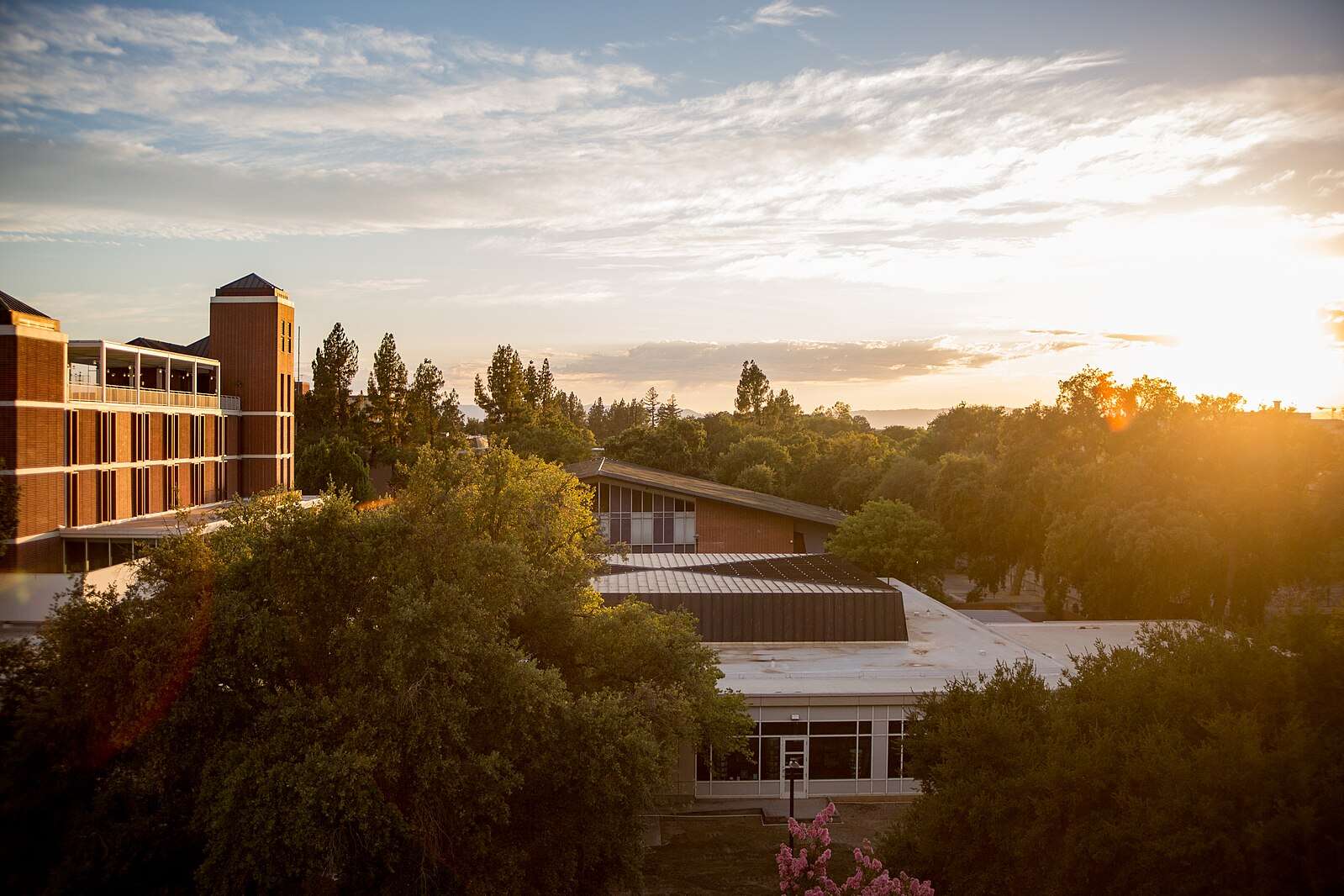 This is an aerial view of the UC Davis Memorial Union.