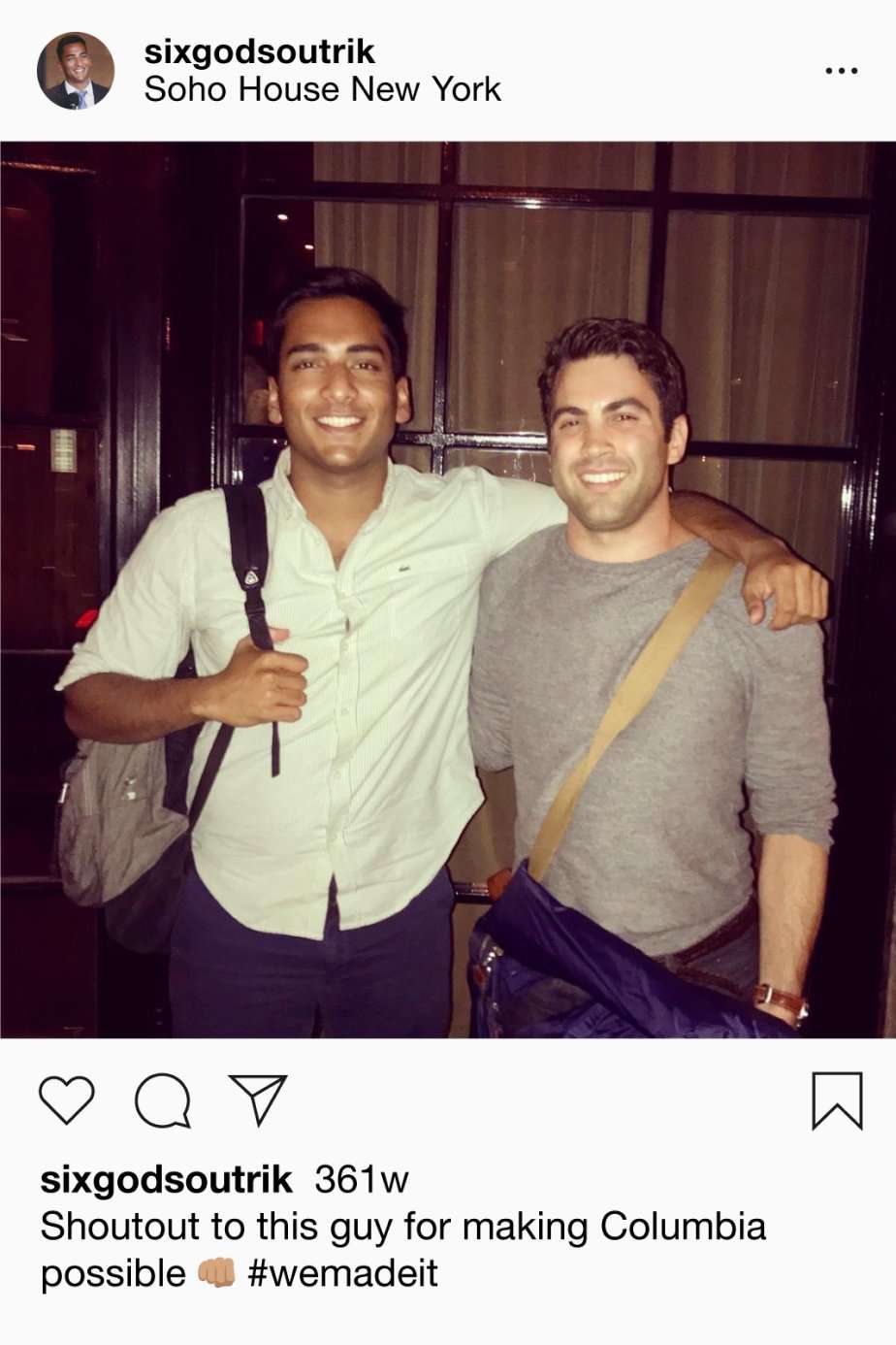 A screenshot of an Instagram post.