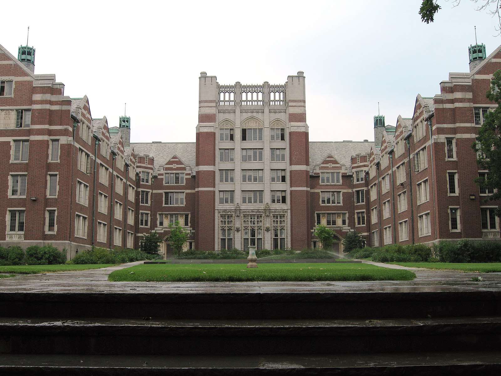 A courtyard at Wellesley College is featured.
